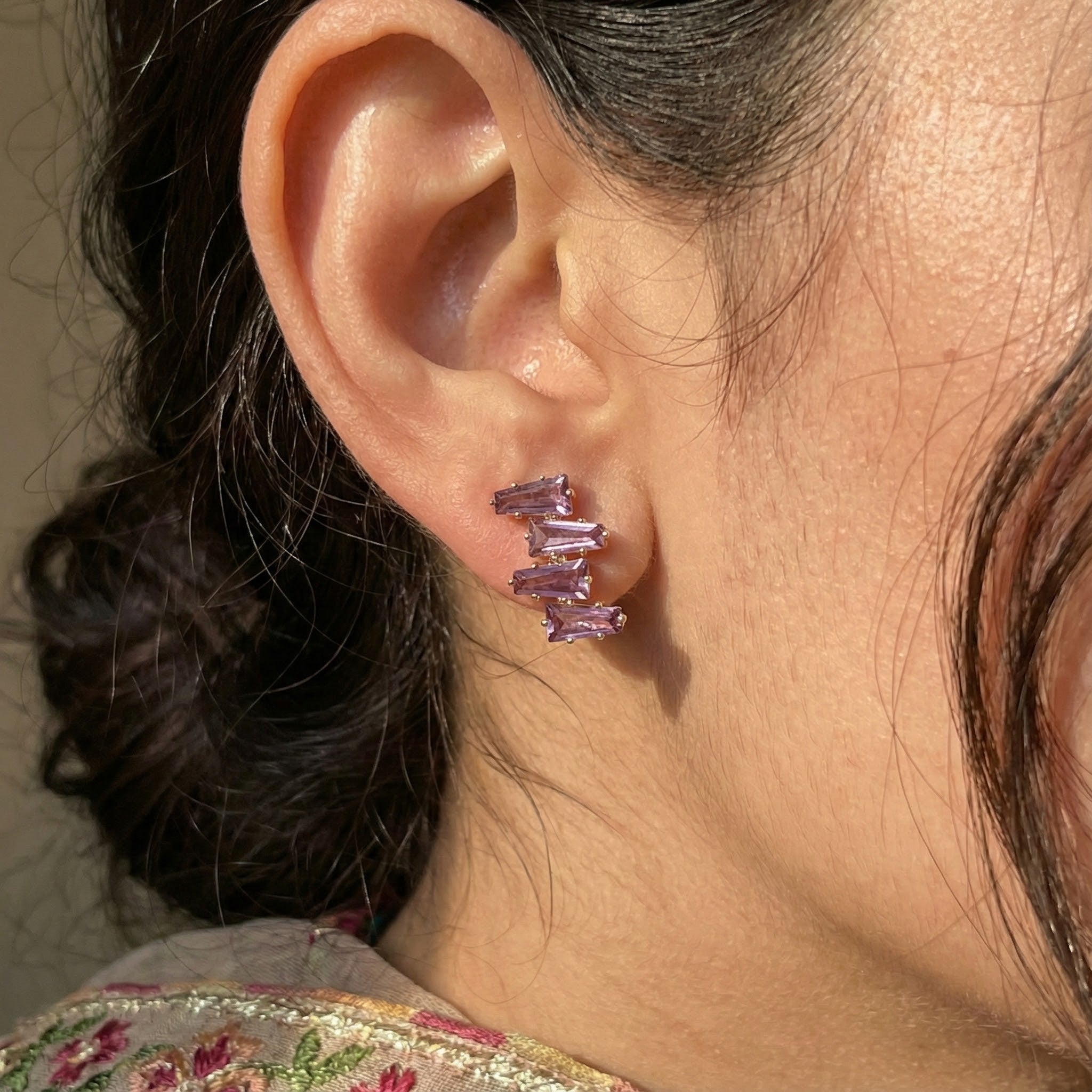 Violet Prism Studs