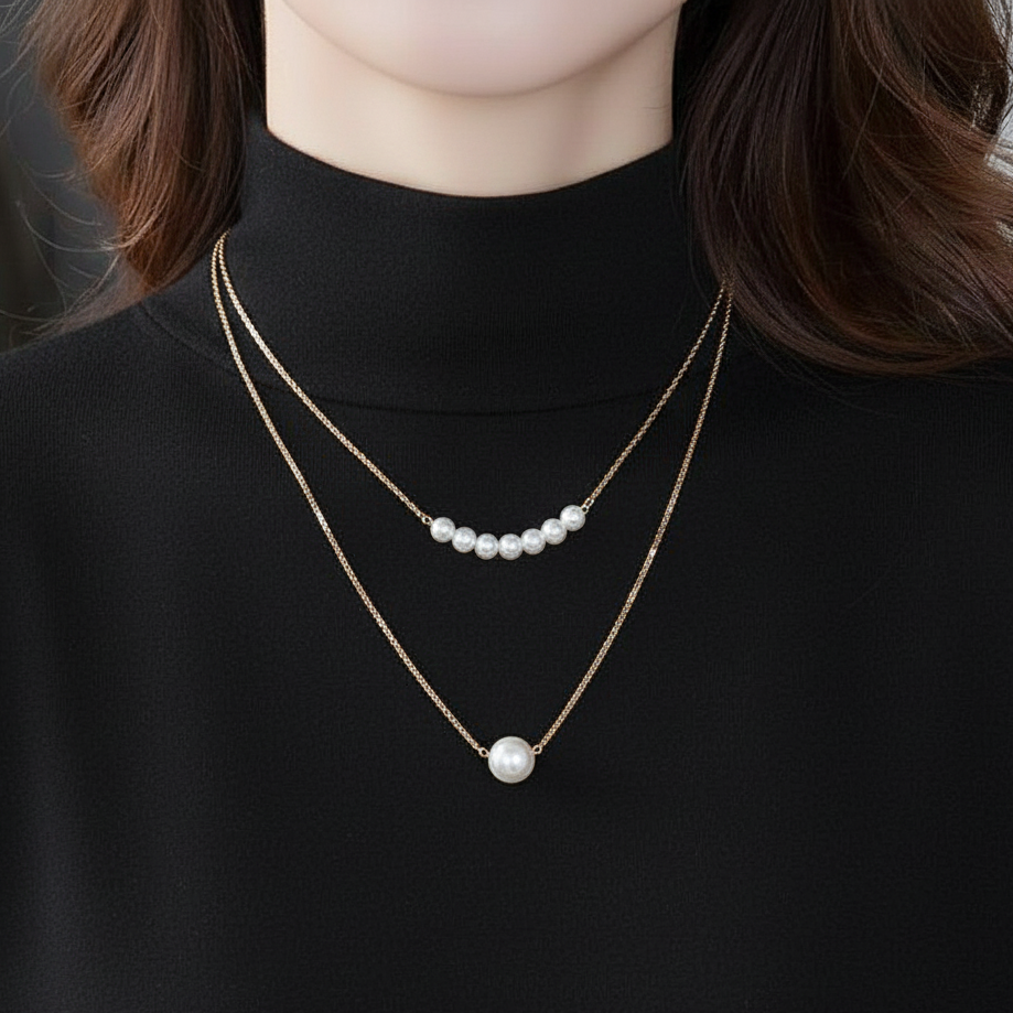 Dainty Pearl Layered Necklace