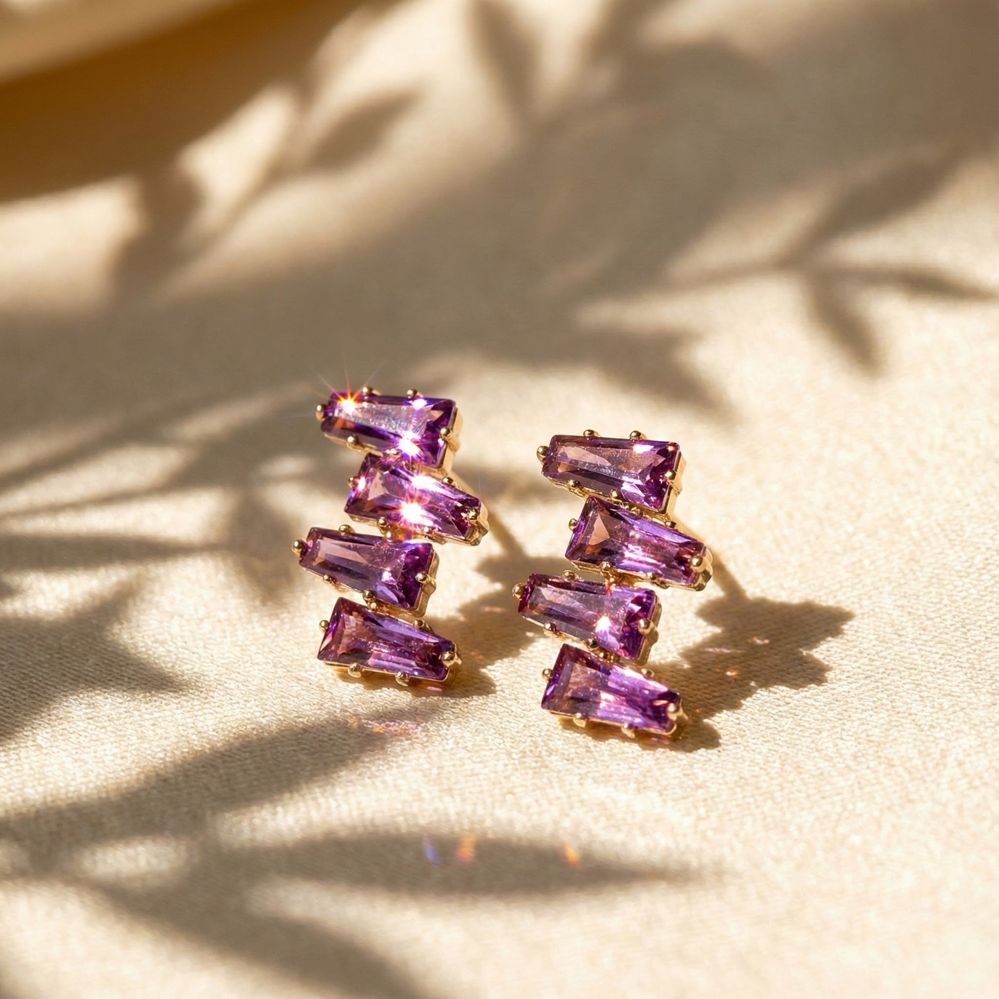 Violet Prism Studs