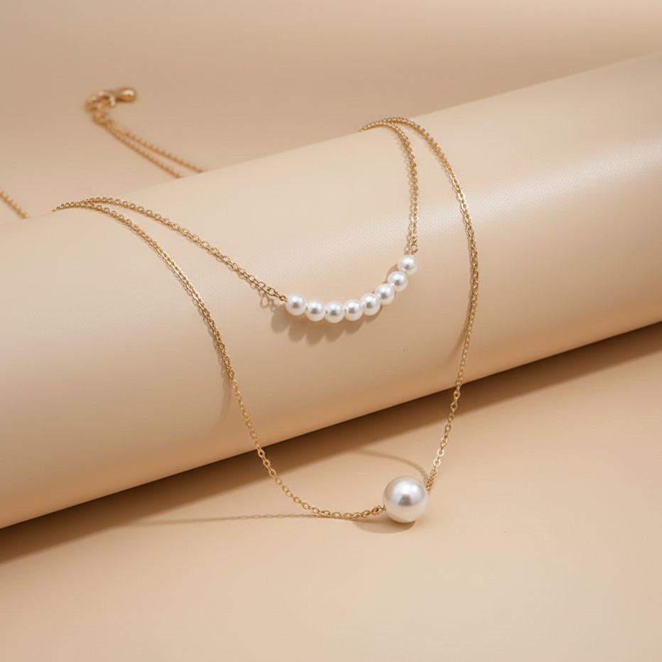 Dainty Pearl Layered Necklace